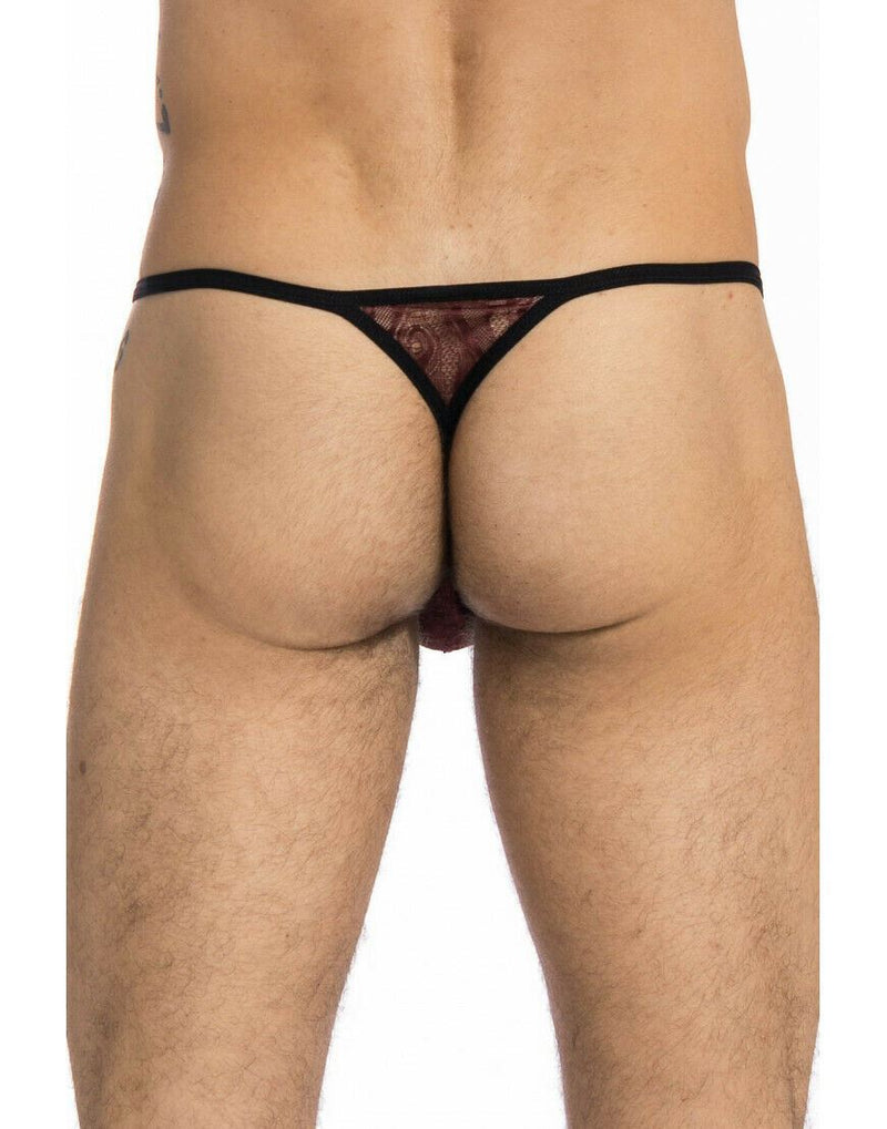 L'Homme Invisible String ENZO Striptease Transparent Thong Cherry MY83 7 - SexyMenUnderwear.com