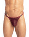 L'Homme Invisible String Striptease Thong See-Through Tulle Vinho Rosso UW21-6 - SexyMenUnderwear.com