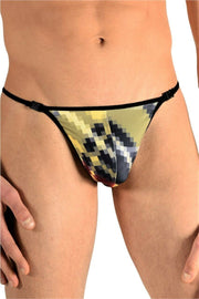 L'Homme Invisible Tartan String Detach Snaps Thong Striptease MY11X-TAR 3 - SexyMenUnderwear.com