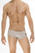 L'Homme Invisible Theo Swim-Hipster Shiny Lurex Narcis Swim-Trunk Beige BA202 5 - SexyMenUnderwear.com