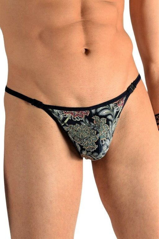 L'Homme Invisible Thong Erwan Snaps String Transparent Striptease Mid Blu UW08 3 - SexyMenUnderwear.com