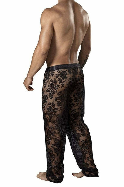 Loungewear CandyMan Lace Lounge Pants Sexy & Romantic Black 99234 10 - SexyMenUnderwear.com