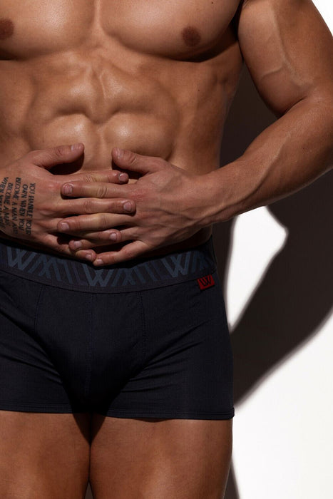 LVW AMSTERDAM Boxers Trunk High Quality Smooth Lycra Jersey ECO Boxer Navy 19B - SexyMenUnderwear.com