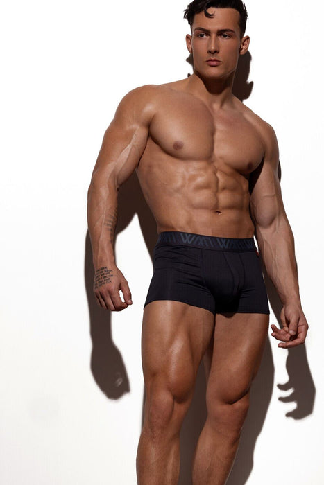 LVW AMSTERDAM Boxers Trunk High Quality Smooth Lycra Jersey ECO Boxer Navy 19B - SexyMenUnderwear.com
