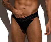LVW AMSTERDAM Gold Jockstrap Smooth Italian Cotton Jock Black 20B - SexyMenUnderwear.com