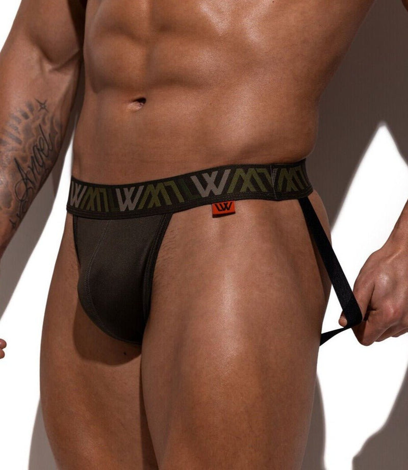 LVW AMSTERDAM Luxury Jockstraps Smooth Jersey Lycra Jock Army Green 14 - SexyMenUnderwear.com