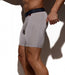 LVW AMSTERDAM Tight Sport Shorts Gym Jammer Short Activewear Light-Grey 20 - SexyMenUnderwear.com