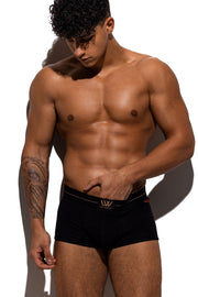 LVW Gold AMSTERDAM Boxer Trunk Soft Italian Eco-Friendly Cotton Black 17 - SexyMenUnderwear.com
