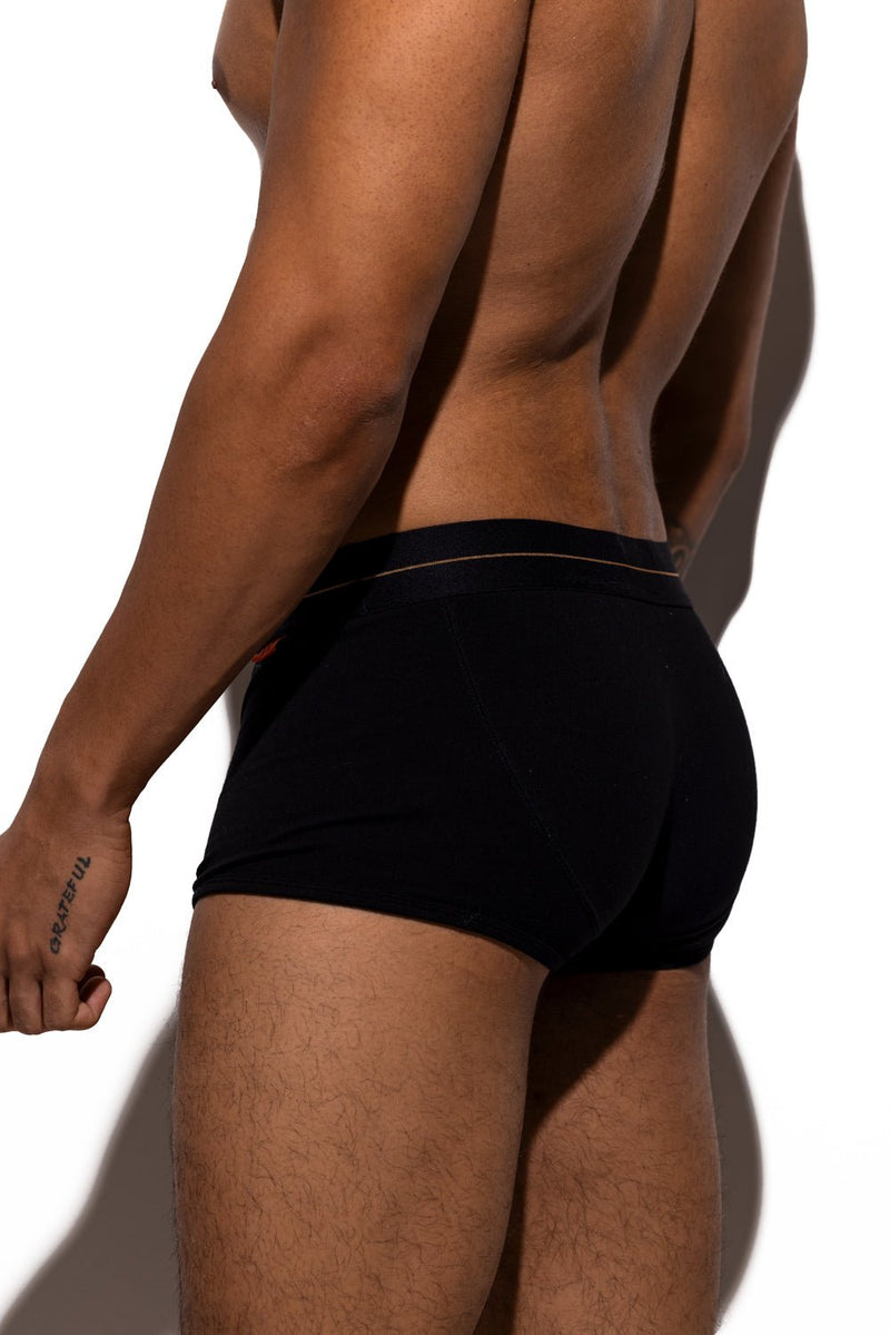 LVW Gold AMSTERDAM Boxer Trunk Soft Italian Eco-Friendly Cotton Black 17 - SexyMenUnderwear.com