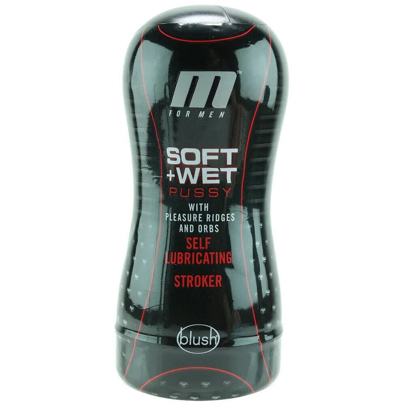 M For Men Soft + Wet Pussy Masturbator Pleasure Ridges Orbs Red 6 - SexyMenUnderwear.com