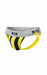 Malebasics Classic Stripe Jockstrap MOB Premium Lycra Jock Yellow MBL108 - SexyMenUnderwear.com