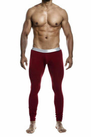 Malebasics Legging Classic Pima Long Johns Red Wine MB105 2 - SexyMenUnderwear.com