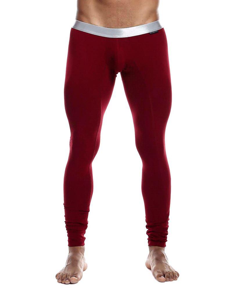 Malebasics Legging Classic Pima Long Johns Red Wine MB105 2 - SexyMenUnderwear.com