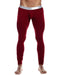 Malebasics Legging Classic Pima Long Johns Red Wine MB105 2 - SexyMenUnderwear.com