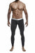 Malebasics Men Leggings Classic Pima Long Johns Charcoal MB105 2 - SexyMenUnderwear.com