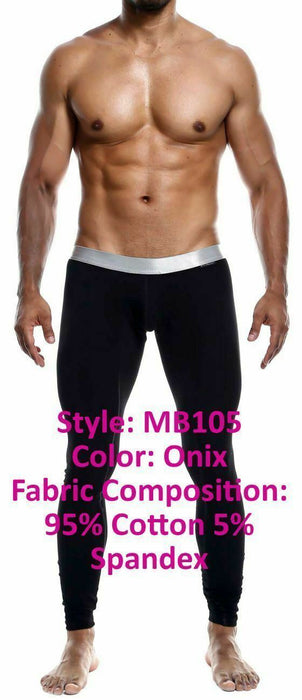 Malebasics Mens Legging Classic Pima Long Johns Onix MB105 2 - SexyMenUnderwear.com