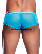 MALEBASICS MOB Boxer Hip Brief Sexy Erotic Underwear Sheer Turquoise MBL04 3 - SexyMenUnderwear.com