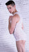 Malebasics Mob Singlet Lace Mens Bodysuit Dentelle Lace White MBL17 2 - SexyMenUnderwear.com