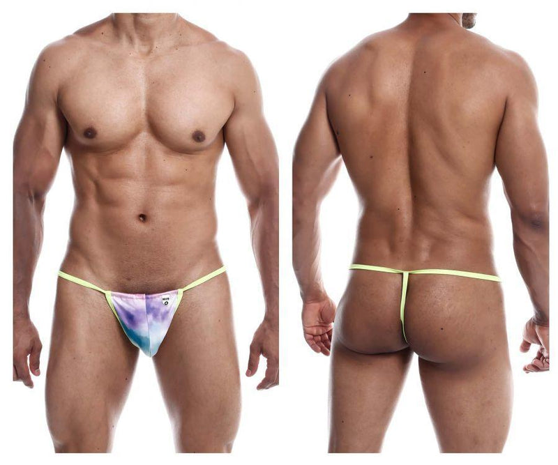 Malebasics Print G-String MOB Eroticwear Sinful Thong Green Tie-Dye MBL59 3 - SexyMenUnderwear.com