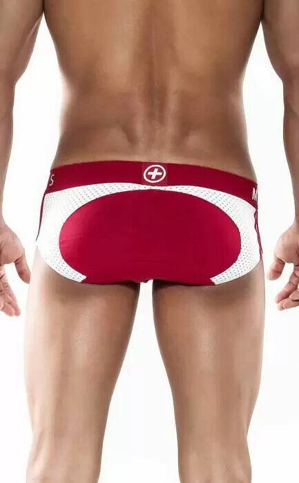 MALEBASICS Spot Brief Cotton Lycra Low-Cut Briefs Red MBS01 4 - SexyMenUnderwear.com