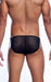 MALEBASICS String Tulle Bikini See Through Thong Contour Pouch Black MBL03 4 - SexyMenUnderwear.com