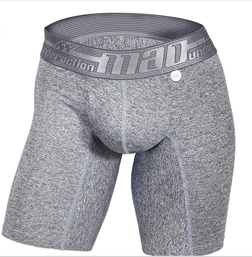 MAO Long Boxer Microfiber Compression Shorts Gym Sports Gray 1111.9 15 - SexyMenUnderwear.com