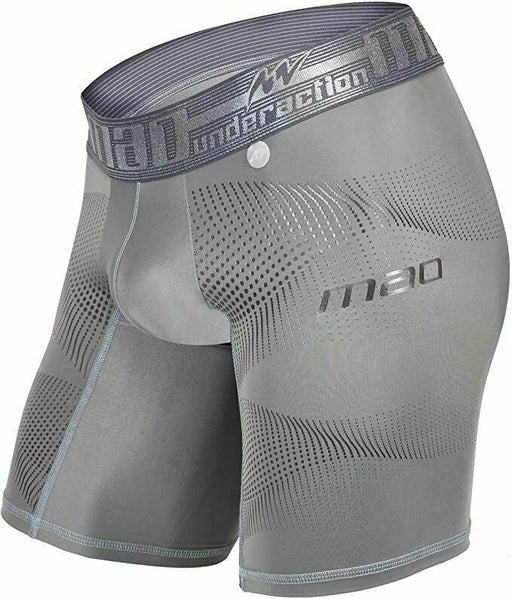 MAO Sport Boxer Briefs Compression Short Mid-Cut Microfibre Gray 7060 7 - SexyMenUnderwear.com