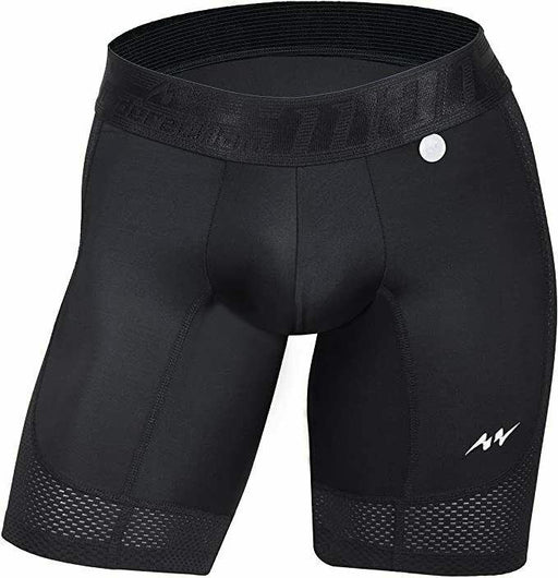 Mao Sport Boxer Compression Short Mid-Cut MicroFibre SportWear Black 7021 3 - SexyMenUnderwear.com
