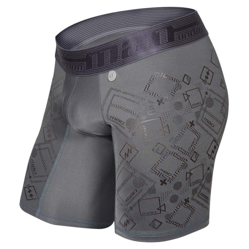 MAO Sport Boxer Shorts Gel Print Quick Dry Gray 7060 12 - SexyMenUnderwear.com