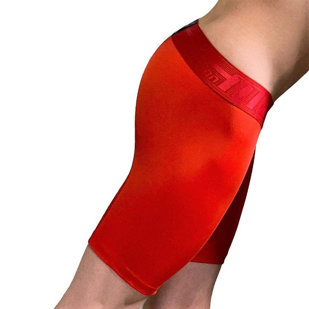 MAO Sports Mesh Boxer Compression Short Mid-Cut Underwear Sportwear Red  7021 3 —