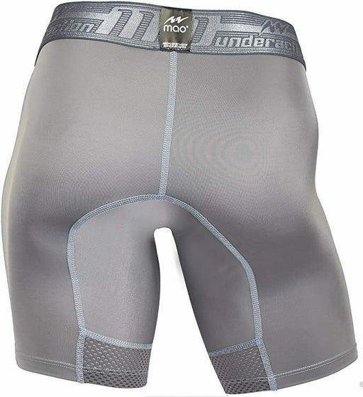 Mao Sports Boxer Compression Shorts Mid-Cut MicroFibre Sportwear Gray 7021 3 - SexyMenUnderwear.com