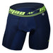 MAO Sports Boxer Shorts Soft Microfiber With Neon Band Navy Blue 8 - SexyMenUnderwear.com