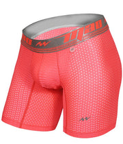 MAO Sports Boxer Soft & Stretchy Perforated Microfiber Neon Coral 7034 6 - SexyMenUnderwear.com