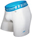 MAO Sports Boxer Soft Stretchy Perforated Microfiber Neon White Blue & Band 7034 6 - SexyMenUnderwear.com