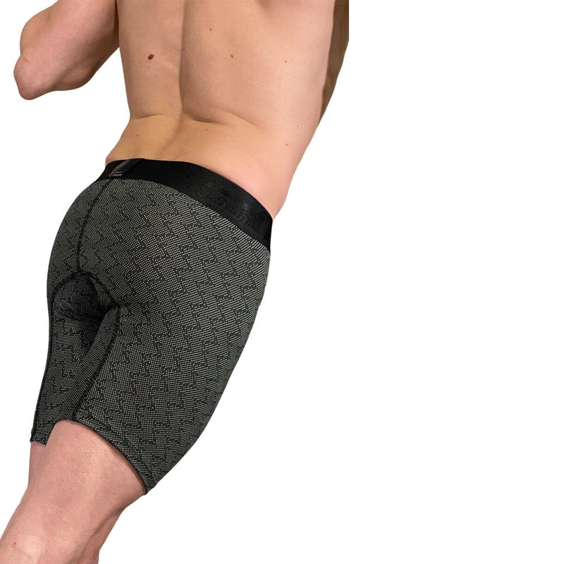 MAO Sports Boxer With Phone Pocket Long Boxer Underwear Black 1111.39 2 - SexyMenUnderwear.com