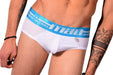 MAO Sports Briefs Neon Line Elastic Strong Fabric Perfect White Brief 7522 1 - SexyMenUnderwear.com
