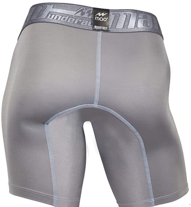 MAO Sports Compression Boxer Shorts Gym Sportswear Underwear Gray 7024 12 - SexyMenUnderwear.com