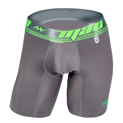 MAO Sports Fit Boxer Shorts Microfiber With Neon Lime Band & Grey Boxer 8 - SexyMenUnderwear.com