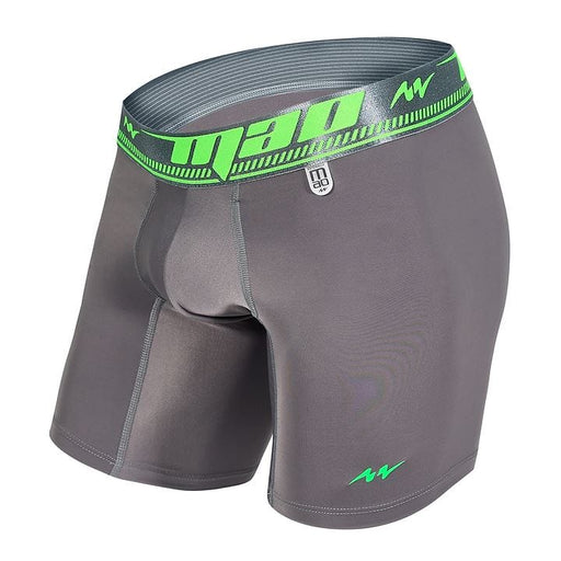 MAO Sports Fit Boxer Shorts Microfiber With Neon Lime Band & Grey Boxer 8 - SexyMenUnderwear.com