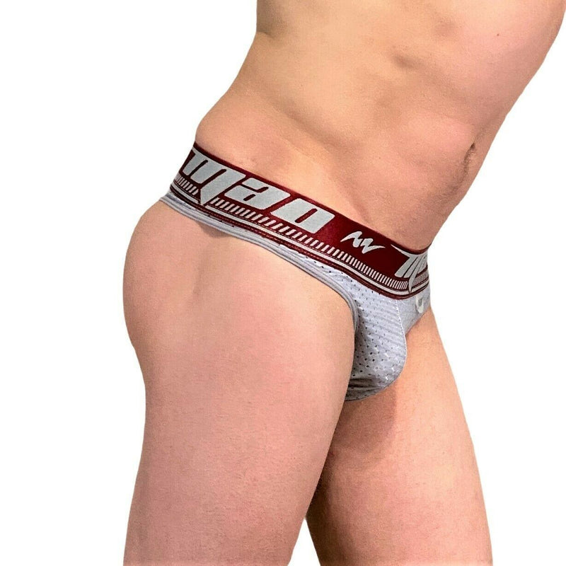 MAO Sports Mesh Thongs Breathable Grey Thong 7525 11 - SexyMenUnderwear.com