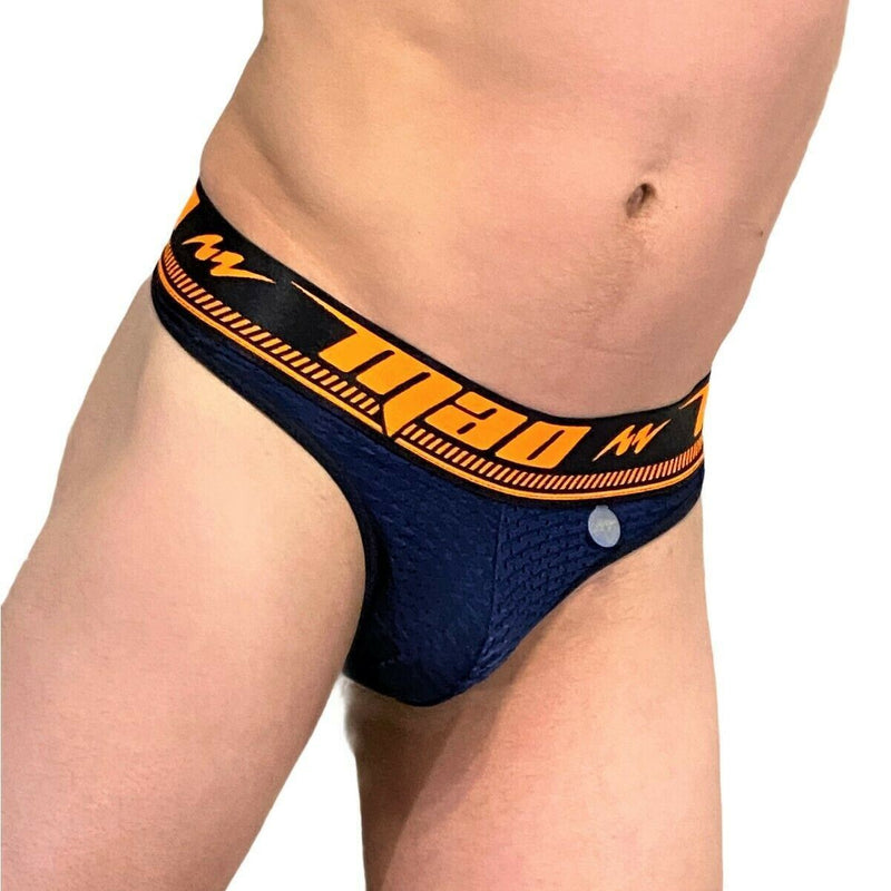 MAO Sports Mesh Thongs Tanning Thong Navy 7525 11 - SexyMenUnderwear.com