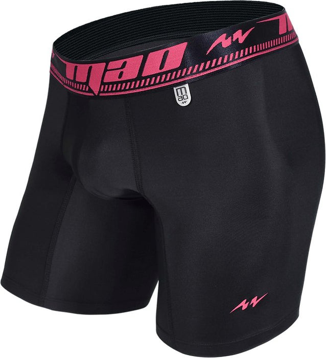 MAO Sports Perfect Fit Black Boxer Shorts Microfiber With Pink Neon Band 8 - SexyMenUnderwear.com