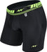 MAO Sports Perfect Fit Boxer Shorts Microfiber With Green Neon Band Black 8 - SexyMenUnderwear.com
