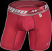 MAO Sports Perfect Fit Boxer Shorts Microfiber With Neon Band Vino Red 8 - SexyMenUnderwear.com