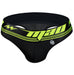 MAO Sports Thong Curved Stretchy Mesh Thongs Maximum Resistance Black/Green 7525 - SexyMenUnderwear.com