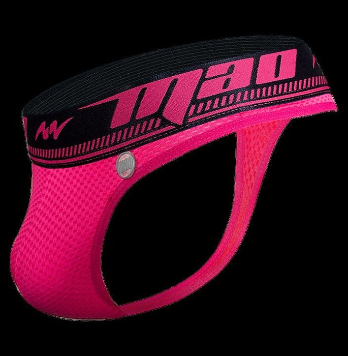 MAO Sports Thong With Curved Stretchy Mesh Thongs Elastic Waist Pink 11 - SexyMenUnderwear.com
