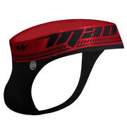 MAO Sports Thongs With Curved Stretchy Mesh Thong Elastic Waist Black & Red 11 - SexyMenUnderwear.com