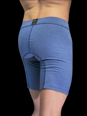 MAO USA Cotton Long Boxer Soft Flexible & Breathable Fabric Steel Blue 1113.4 10 - SexyMenUnderwear.com