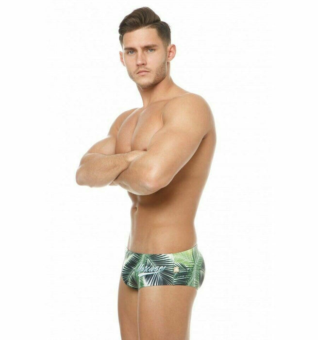 Marcuse Havana Swim-Trunk Tropics Swimsuit Italian Fabric Green 8517 3 - SexyMenUnderwear.com