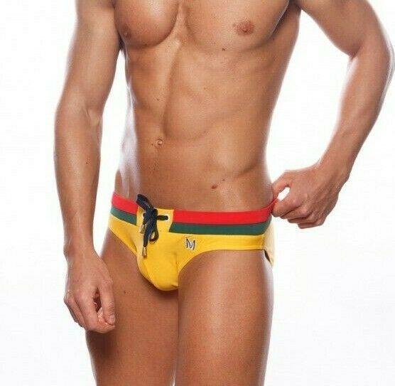 Marcuse Hermoso Swim-briefs Swimwear Yellow 7716 4 - SexyMenUnderwear.com